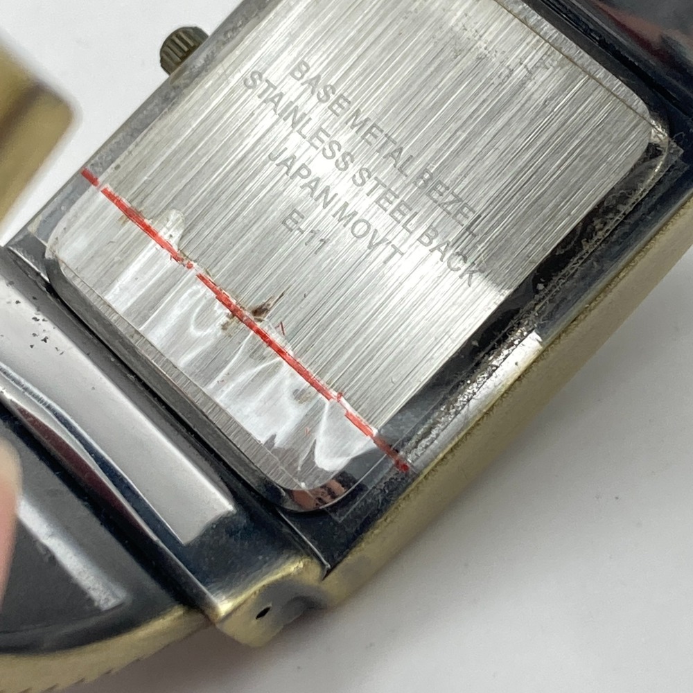 Premier Designs Women's Watch 30mm Brass Tone Tank Cuff New Battery 6.5" - Picture 12 of 12